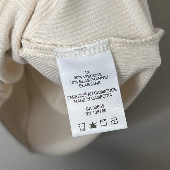 Addition Elle Cream Ribbed Knit Racer Back Cami - Picture 8 of 11